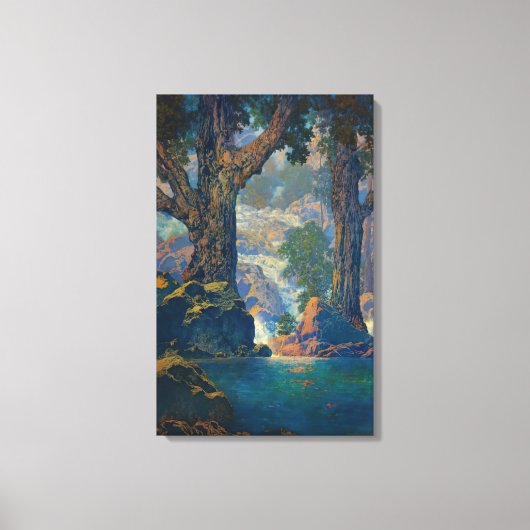 Maxfield Parrish - Cascades Quiet Solitude Canvas Afdruk (Voorkant)