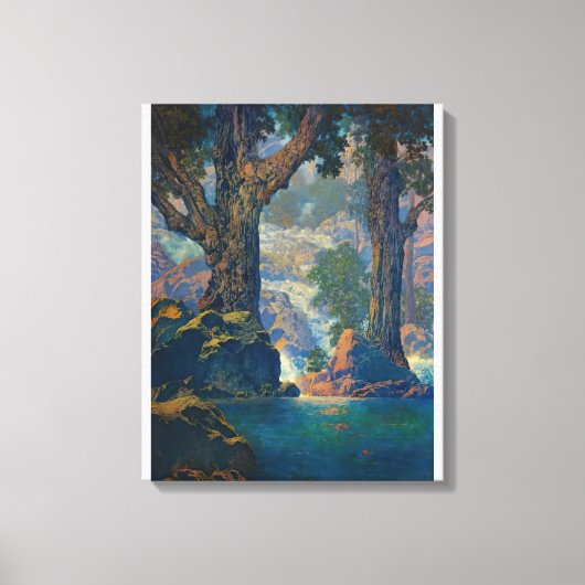 Maxfield Parrish - Cascades Quiet Solitude Canvas Afdruk (Voorkant)