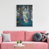 Maxfield Parrish - Cascades Quiet Solitude Canvas Afdruk (Insitu (Woonkamer))