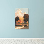 Maxfield Parrish - Daniels Boerderij, Summer Canvas Afdruk (Insitu (Houten vloer))