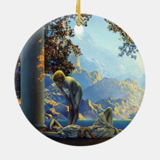 Maxfield Parrish Daybreak II Keramisch Ornament (Achterkant)