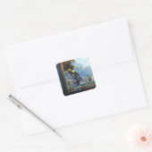 Maxfield Parrish Daybreak Vierkante Sticker (Envelop)