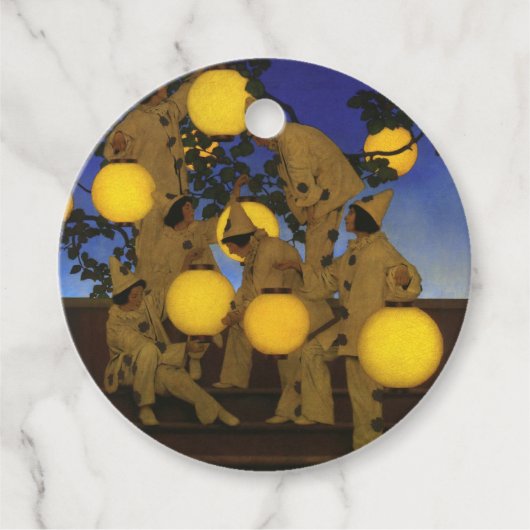 Maxfield Parrish De Lantaarn Dragers 1908 Antiek Bedankjes Labels (Voorkant)