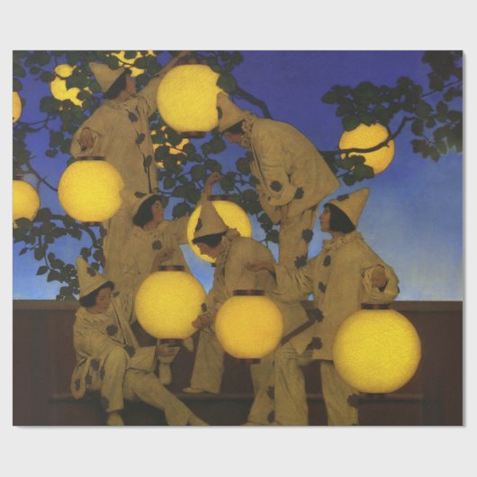 Maxfield Parrish De Lantaarn Dragers 1908 Antiek Cadeaupapier (Vlak)