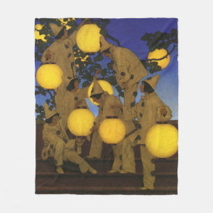 Maxfield Parrish De Lantaarn Dragers 1908 Antiek Fleece Deken