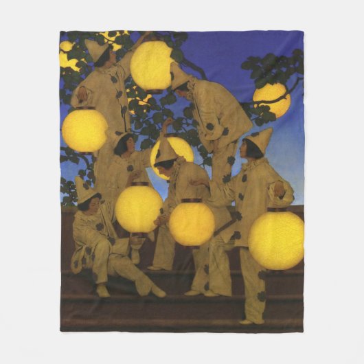 Maxfield Parrish De Lantaarn Dragers 1908 Antiek Fleece Deken (Voorkant)