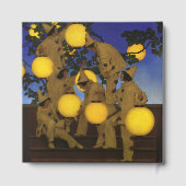 Maxfield Parrish De Lantaarn Dragers 1908 Antiek Gastenboek (Achterkant)