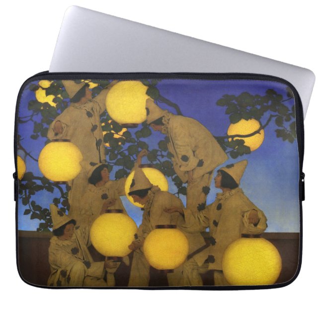 Maxfield Parrish De Lantaarn Dragers 1908 Antiek Laptop Sleeve (Voorkant)