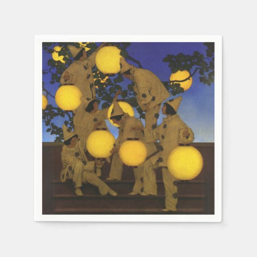 Maxfield Parrish De Lantaarn Dragers 1908 Antiek Servet (Voorkant)