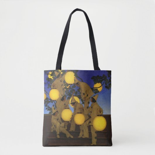 Maxfield Parrish De Lantaarn Dragers 1908 Antiek Tote Bag (Voorkant)