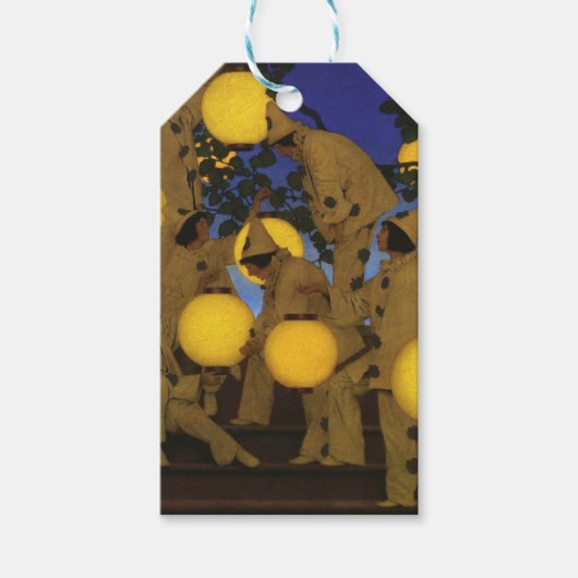 Maxfield Parrish De Lantaarn Dragers 1908 Vintage Cadeaulabel (Voorkant)