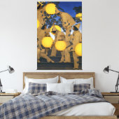 Maxfield Parrish, De lantaarndragers (1908) Canvas Afdruk (Insitu (Slaapkamer))