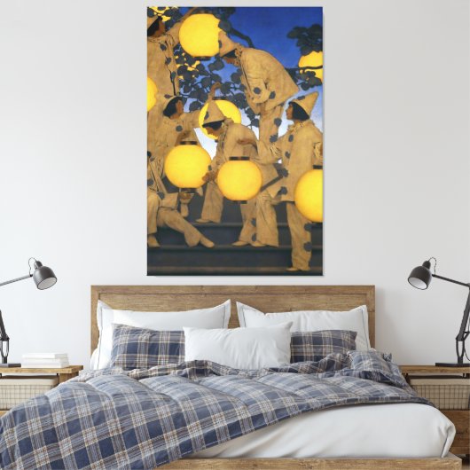 Maxfield Parrish, De lantaarndragers (1908) Canvas Afdruk (Insitu (Slaapkamer))