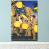 Maxfield Parrish, De lantaarndragers (1908) Canvas Afdruk (Insitu (Houten vloer))