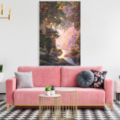 Maxfield Parrish - De oude Glen Mill Large Canvas Afdruk (Insitu (Woonkamer))