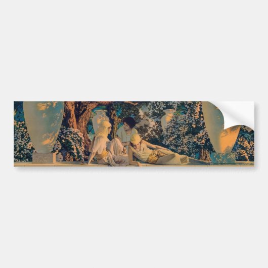Maxfield Parrish De tuin van Allah 1918 Fijne Kuns Bumpersticker (Voorkant)