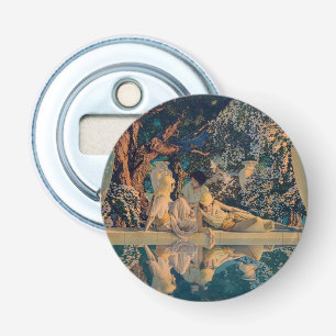 Maxfield Parrish De tuin van Allah 1918 Fijne Kuns Button Flesopener