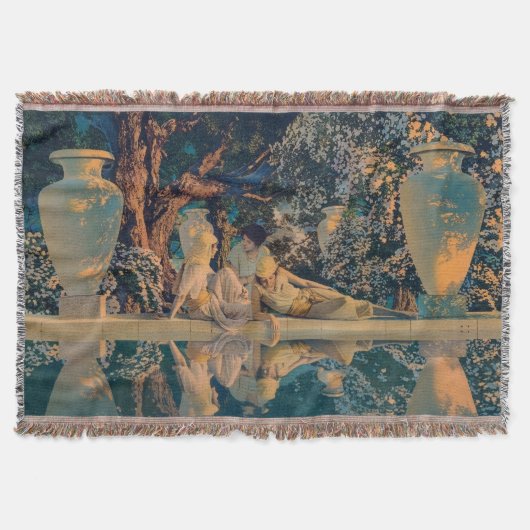 Maxfield Parrish De tuin van Allah 1918 Fijne Kuns Deken (Voorkant)