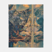 Maxfield Parrish De tuin van Allah 1918 Fijne Kuns Fleece Deken (Voorkant)