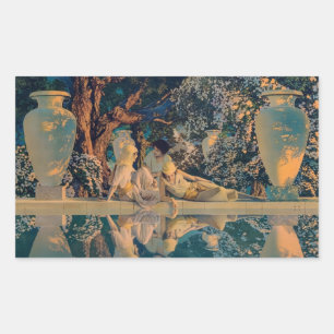 Maxfield Parrish De tuin van Allah 1918 Fijne Kuns Rechthoekige Sticker
