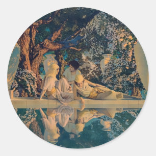 Maxfield Parrish De tuin van Allah 1918 Fijne Kuns Ronde Sticker