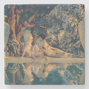 Maxfield Parrish De tuin van Allah 1918 Fijne Kuns Stenen Onderzetter