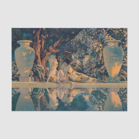 Maxfield Parrish De tuin van Allah 1918 Fijne Kuns Tissuepapier (Voorkant)