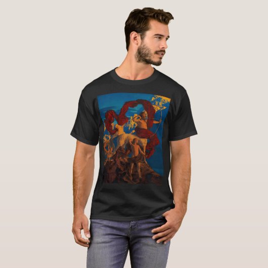 Maxfield Parrish - Jason en zijn leraar T-shirt (Voorkant volledig)