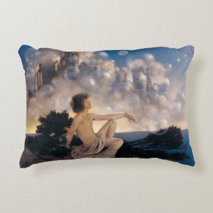 Maxfield Parrish Luchtkastelen 1904 Vintage Fantas Accent Kussen
