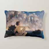 Maxfield Parrish Luchtkastelen 1904 Vintage Fantas Accent Kussen (Achterkant)