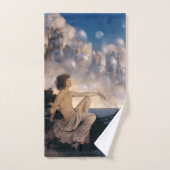 Maxfield Parrish Luchtkastelen 1904 Vintage Fantas Bad Handdoek (Handdoek)