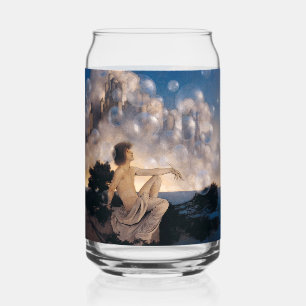 Maxfield Parrish Luchtkastelen 1904 Vintage Fantas Blikvorm Glas