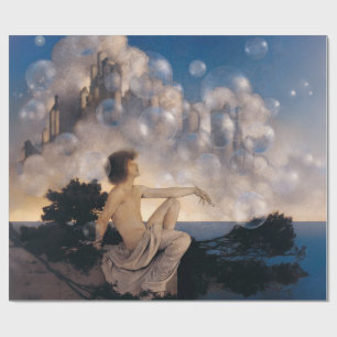 Maxfield Parrish Luchtkastelen 1904 Vintage Fantas Cadeaupapier