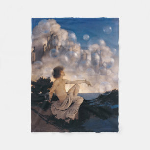Maxfield Parrish Luchtkastelen 1904 Vintage Fantas Fleece Deken
