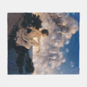Maxfield Parrish Luchtkastelen 1904 Vintage Fantas Fleece Deken (Voorkant (Horizontaal))