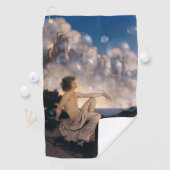 Maxfield Parrish Luchtkastelen 1904 Vintage Fantas Golfhanddoek (Insitu)