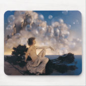 Maxfield Parrish Luchtkastelen 1904 Vintage Fantas Muismat (Voorkant)