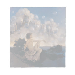 Maxfield Parrish Luchtkastelen 1904 Vintage Fantas Notitieblok