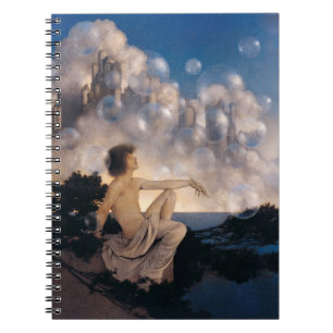 Maxfield Parrish Luchtkastelen 1904 Vintage Fantas Notitieboek