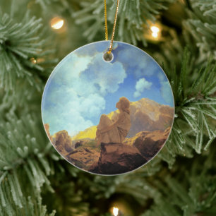 Maxfield Parrish Ochtend 1922 Wolk Blauw Kunstschi Keramisch Ornament
