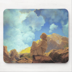 Maxfield Parrish Ochtend 1922 Wolk Blauw Kunstschi Muismat