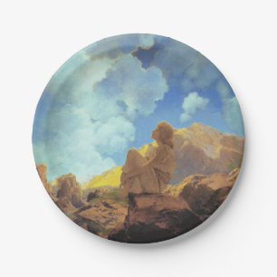 Maxfield Parrish Ochtend 1922 Wolk Blauw Kunstschi Papieren Bordje