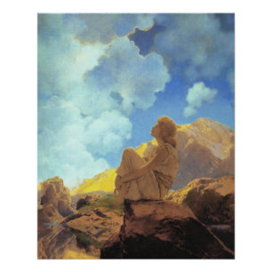 Maxfield Parrish Ochtend 1922 Wolk Blauw Kunstschi Perfect Poster