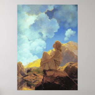 Maxfield Parrish Ochtend 1922 Wolk Blauw Kunstschi Poster