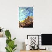 Maxfield Parrish Ochtend 1922 Wolk Blauw Kunstschi Poster (Thuiskantoor)