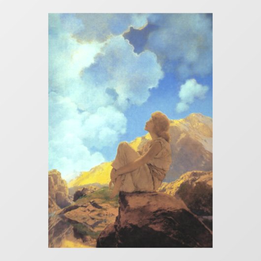 Maxfield Parrish Ochtend 1922 Wolk Blauw Kunstschi Raamsticker (Vel)