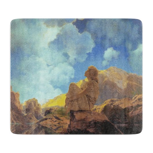 Maxfield Parrish Ochtend 1922 Wolk Blauw Kunstschi Snijplank (Voorkant)