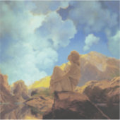 Maxfield Parrish Ochtend 1922 Wolk Blauw Kunstschi Sticker (Voorkant)