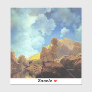 Maxfield Parrish Ochtend 1922 Wolk Blauw Kunstschi Sticker