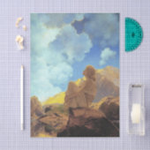 Maxfield Parrish Ochtend 1922 Wolk Blauw Kunstschi Tissuepapier (Craft)